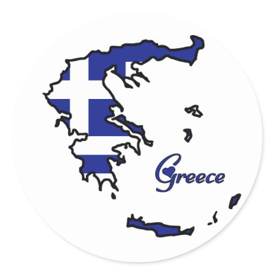 This is a very cool design showing the Greece flag in the shape of the 