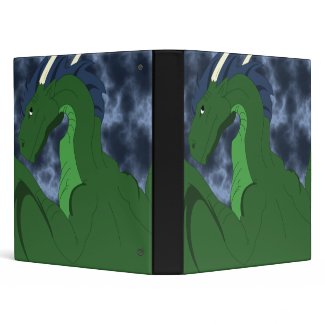 Cool Green And Blue Dragon binder