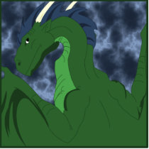 Cool Green And Blue Dragon photo sculptures