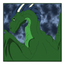 Cool Green And Blue Dragon posters