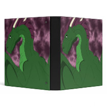 Cool Green And Pink Dragon binders by mydeas Cool Green And Pink Dragon binders