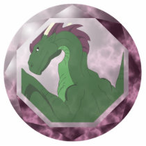 Cool Green And Pink Dragon Gem photo sculptures
