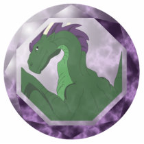 Cool Green And Purple Dragon Gem photo sculptures
