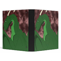 Cool Green And Red Dragon binders by mydeas Cool Green And Red Dragon binders
