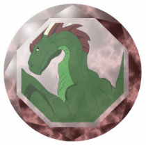 Cool Green And Red Dragon Gem photo sculptures