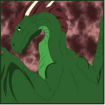 Cool Green And Red Dragon photo sculptures