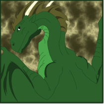 Cool Green And Yellow Dragon photo sculptures