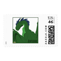 Cool Green Dragon Blue Hair Awsome stamps
