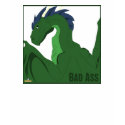 Cool Green Dragon Blue Hair Bad Ass t-shirts by animalacres Cool Green Dragon Blue Hair Bad Ass t-shirts