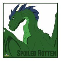 Cool Green Dragon Blue Hair Spoiled Rotten posters