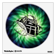 Cool Green Football Player Wall Decals