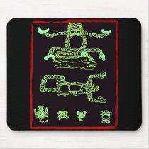 Cool Green Mayan Design mousepads
