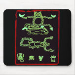 Cool Green Mayan Design mousepads