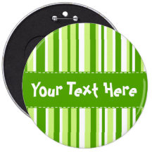 Cool Green Stripes; Striped Button