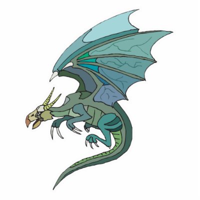 cool green-toned dragon photo