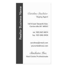 Cool Grey Realtor Business Cards