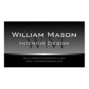 Cool Grey & Silver Stripe Professional Bus Card Double-Sided Standard Business Cards (Pack Of 100)