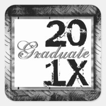 Cool Grunge Any Color & Year Graduation Stickers stickers