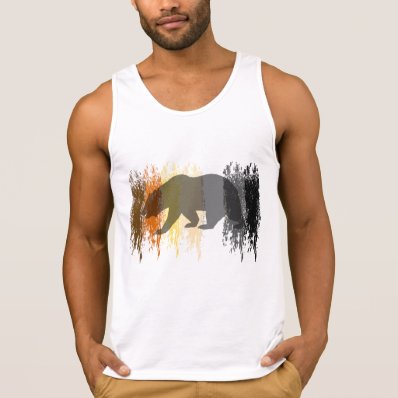 Cool Grunge Bear Shadow Gay Bear Pride Tank Top