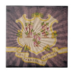 Cool Grunge Connecticut Flag Tiles