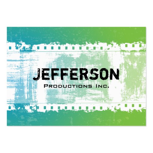 Cool Grunge Style Large Company Business Card (front side)