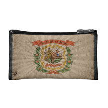 Cool Grunge West Virginia Flag Cosmetic Bag