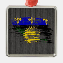 Cool  Guadeloupean flag design Christmas Tree Ornament