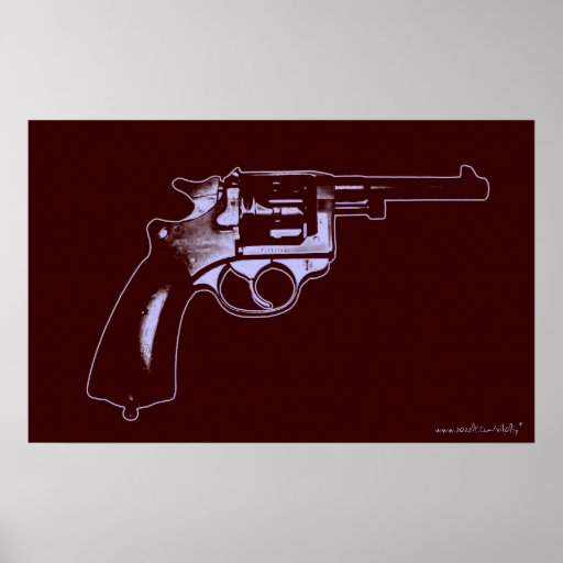 Cool gun art poster design Zazzle