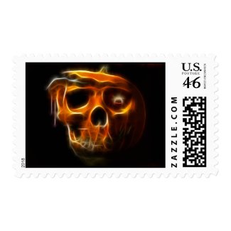 Cool Halloween Death Pumpkin stamp