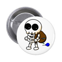 Cool Halloween Skeleton Button