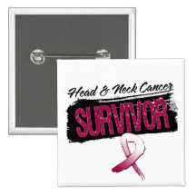 Cool Head and Neck Cancer Survivor Buttons