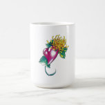 Cool Heart with Yellow Flower tattoo Mug