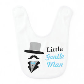 Cool Hipster Moustache Gentleman Baby Boy Bib