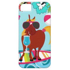 Cool Horse Surfer Dude Summer Fun Beach Party iPhone 5 Covers