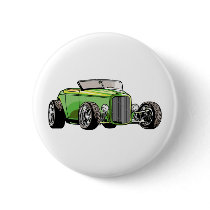Cool Hot Rod Roadster buttons by hotrodshirts Cool Hot Rod Roadster buttons