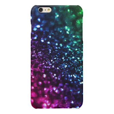 Cool Hued Rainbow Glitter iPhone 6 Plus Case