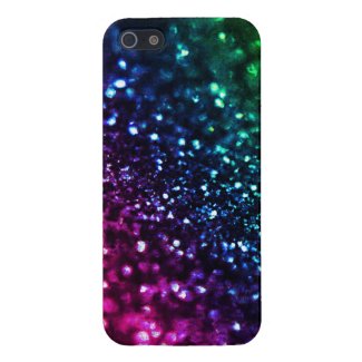 Cool Hued Rainbow Glitter iPhone Case