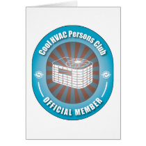 Cool HVAC Persons Club Greeting Cards