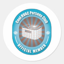 Cool HVAC Persons Club Round Sticker