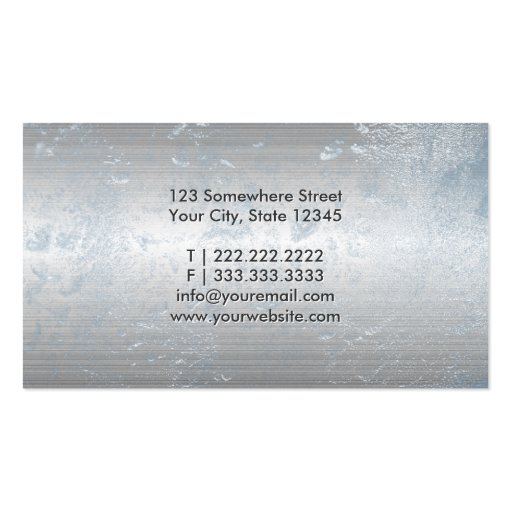 Cool Ice Age Cement Contractor Business Card (back side)