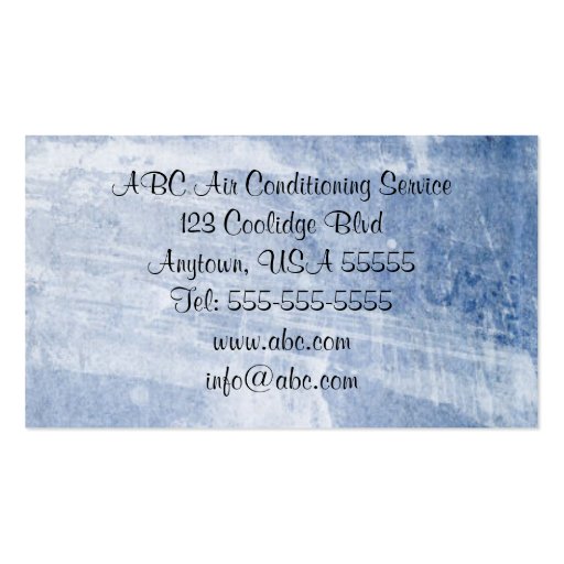Cool Ice Blue Business Card (front side)
