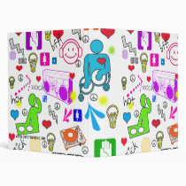 COOL ICONS 3 RING BINDER