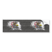 Cool Illinoisan flag design Bumper Stickers
