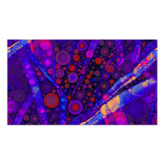 Cool Indigo Concentric Circles Abstract Mosaic Business Cards