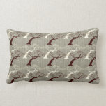 Cool japanese bonsai tree birds stripes pattern throw pillow