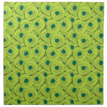 Cool japanese green emerald swirled pasta circle printed napkins