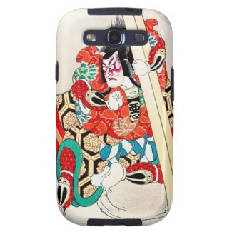 Cool japanese kabuki warrior actor samurai man art samsung galaxy SIII cover