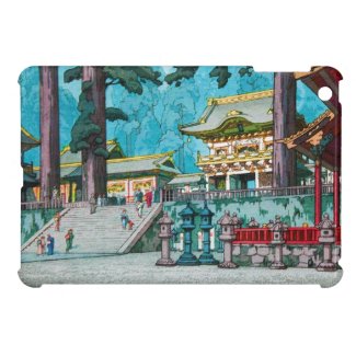 Cool japanese kawase hasui temple forest shrine iPad mini covers