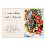 Cool japanese legendary samurai tiger fight business card