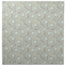 Cool japanese light green swirled pasta circle printed napkins